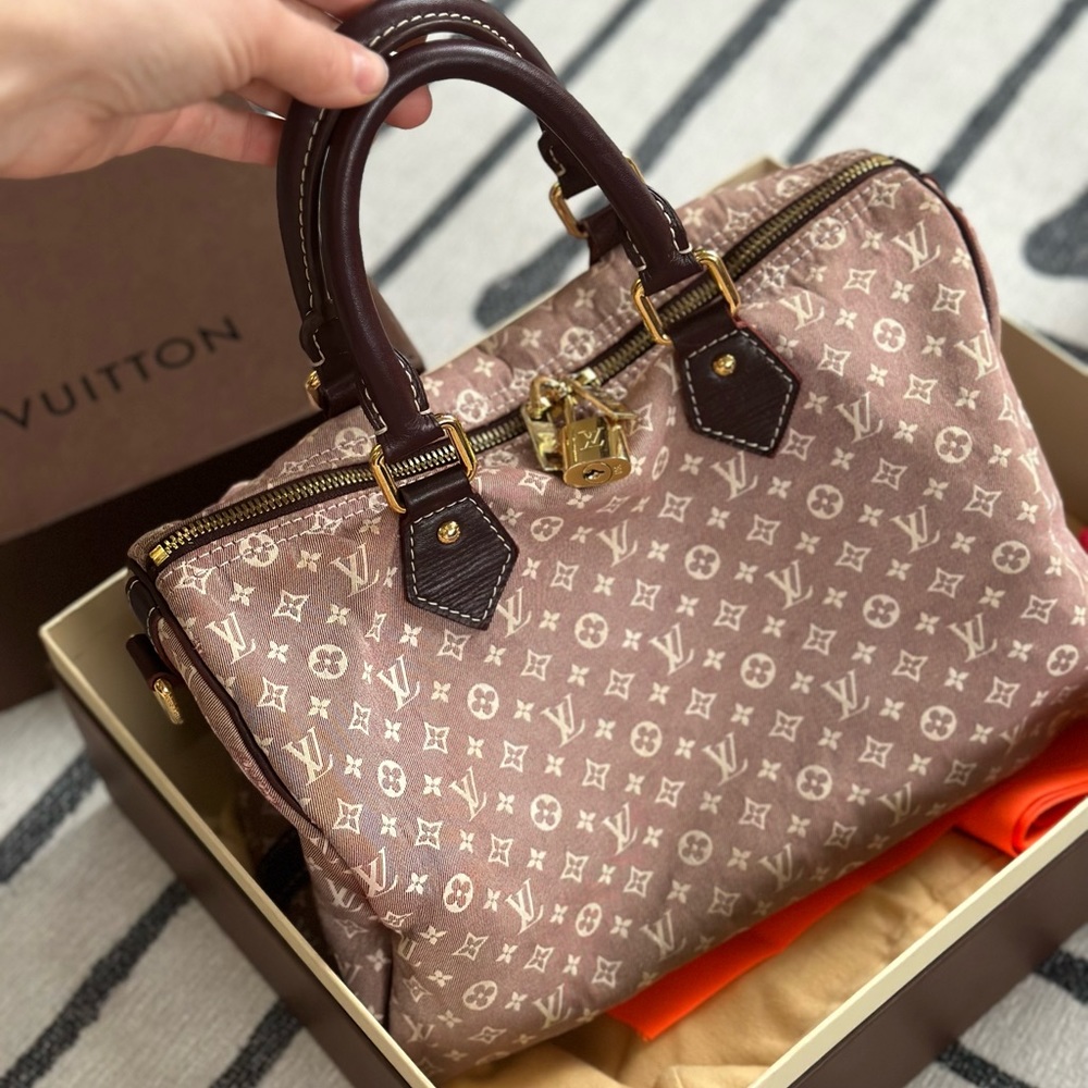 AUTHENTIC Preloved Louis Vuitton Monogram Idylle Speedy Bandouliere 30 Sepia